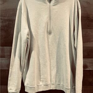 Straight Down Men's Performance Golf Quarter Zip Pullover Stone Size L